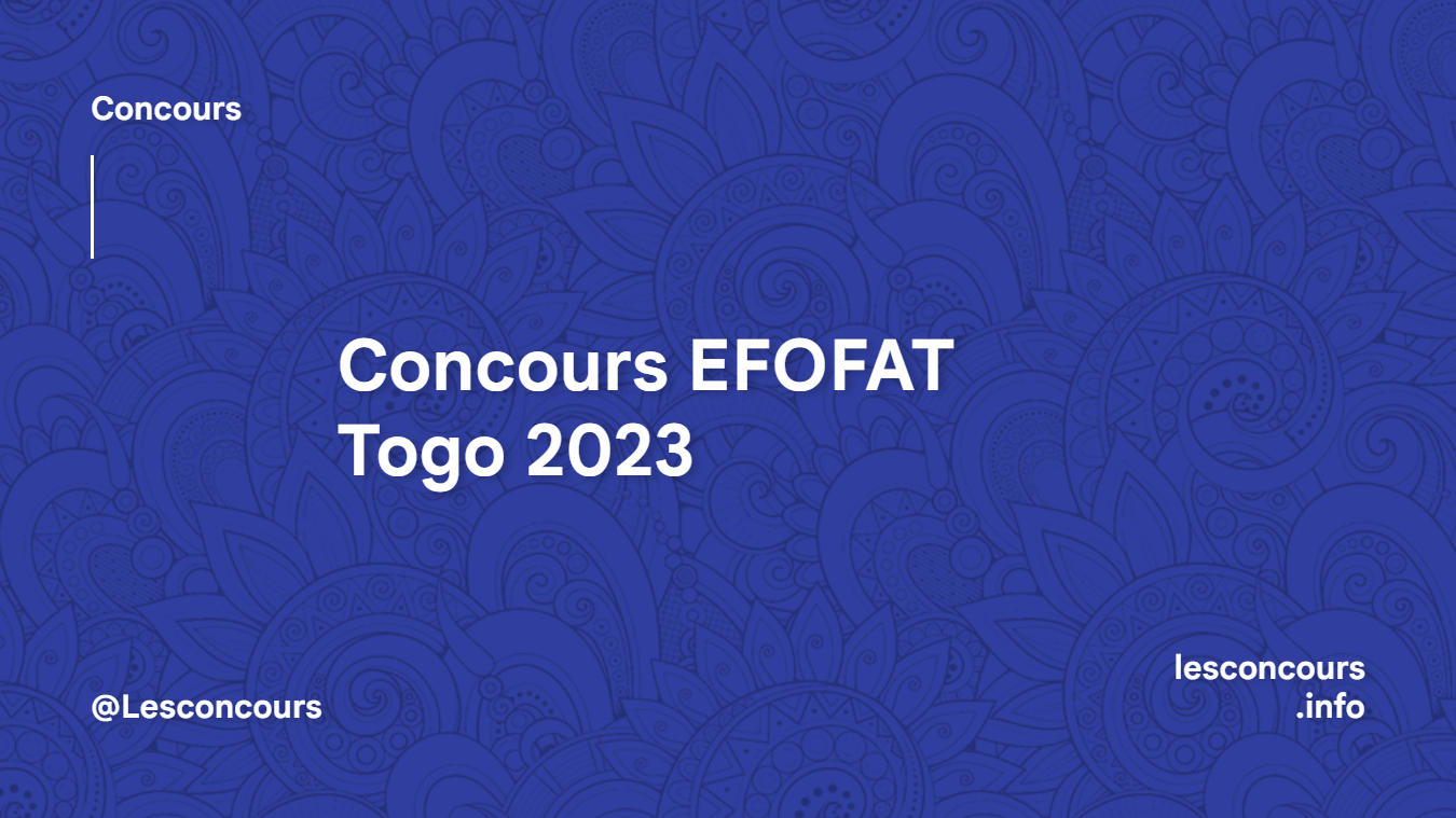 concours efofat togo 2023