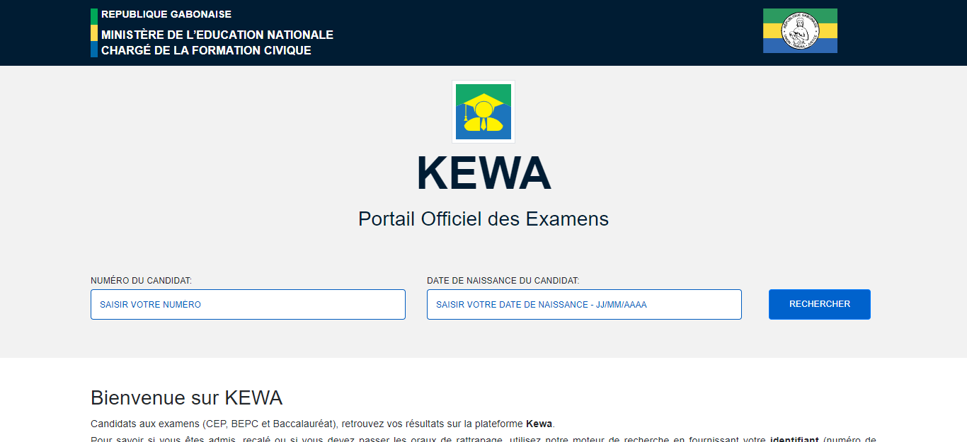 Les Résultats BEPC Gabon 2023 à consulter sur kewa.gouv.ga et X-Gest